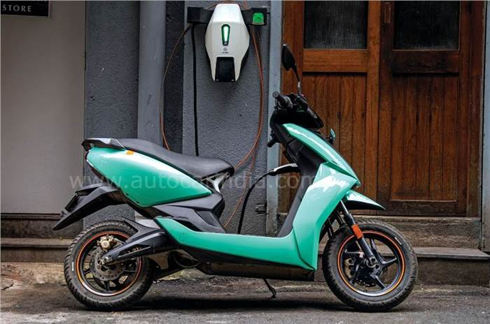 Ather 450X electric scooter price, fast-charging network in India.